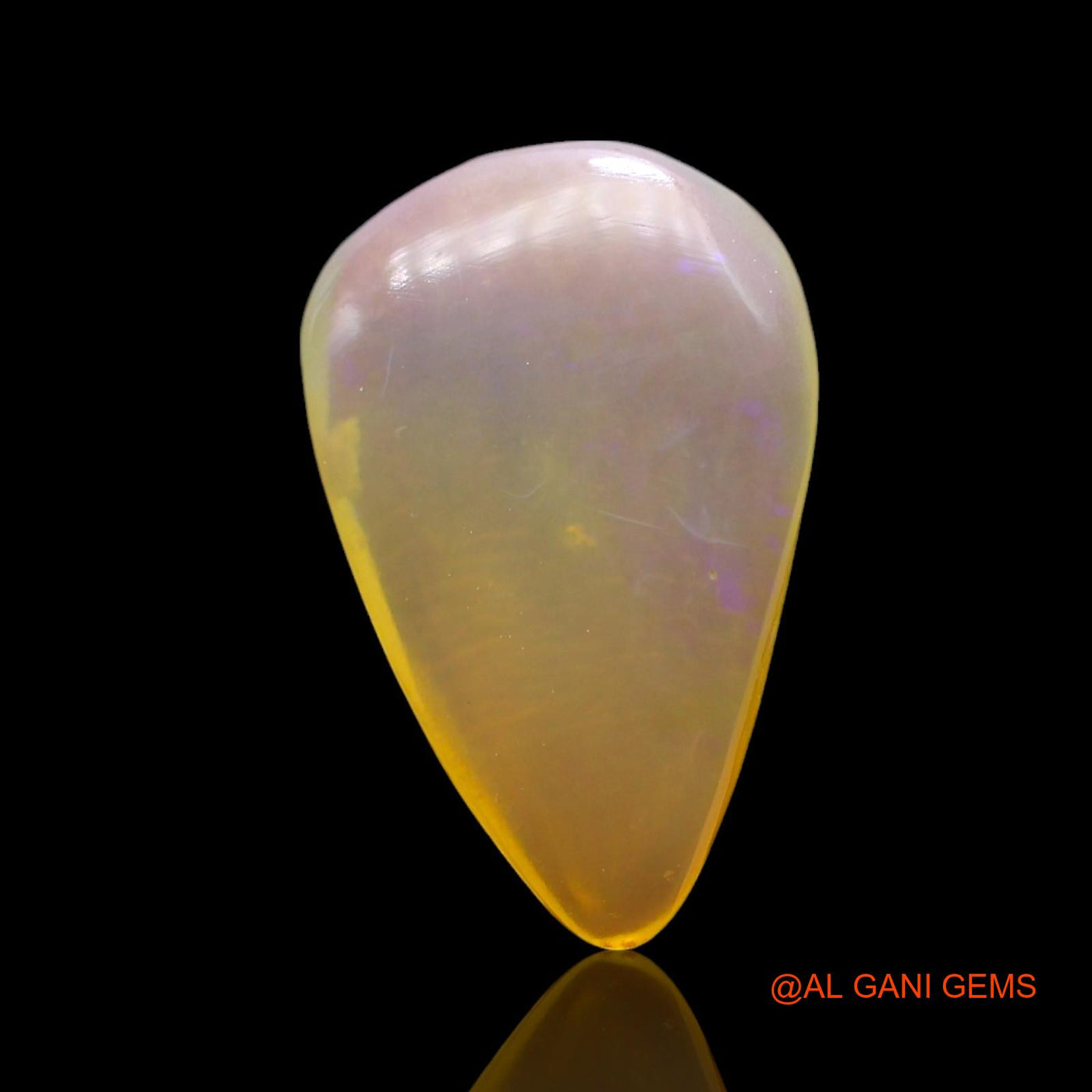 3.00 Cts Natural Australian Fire Opal Loose Gemstone Pear Cabochon 15x9x3 mm AF-880