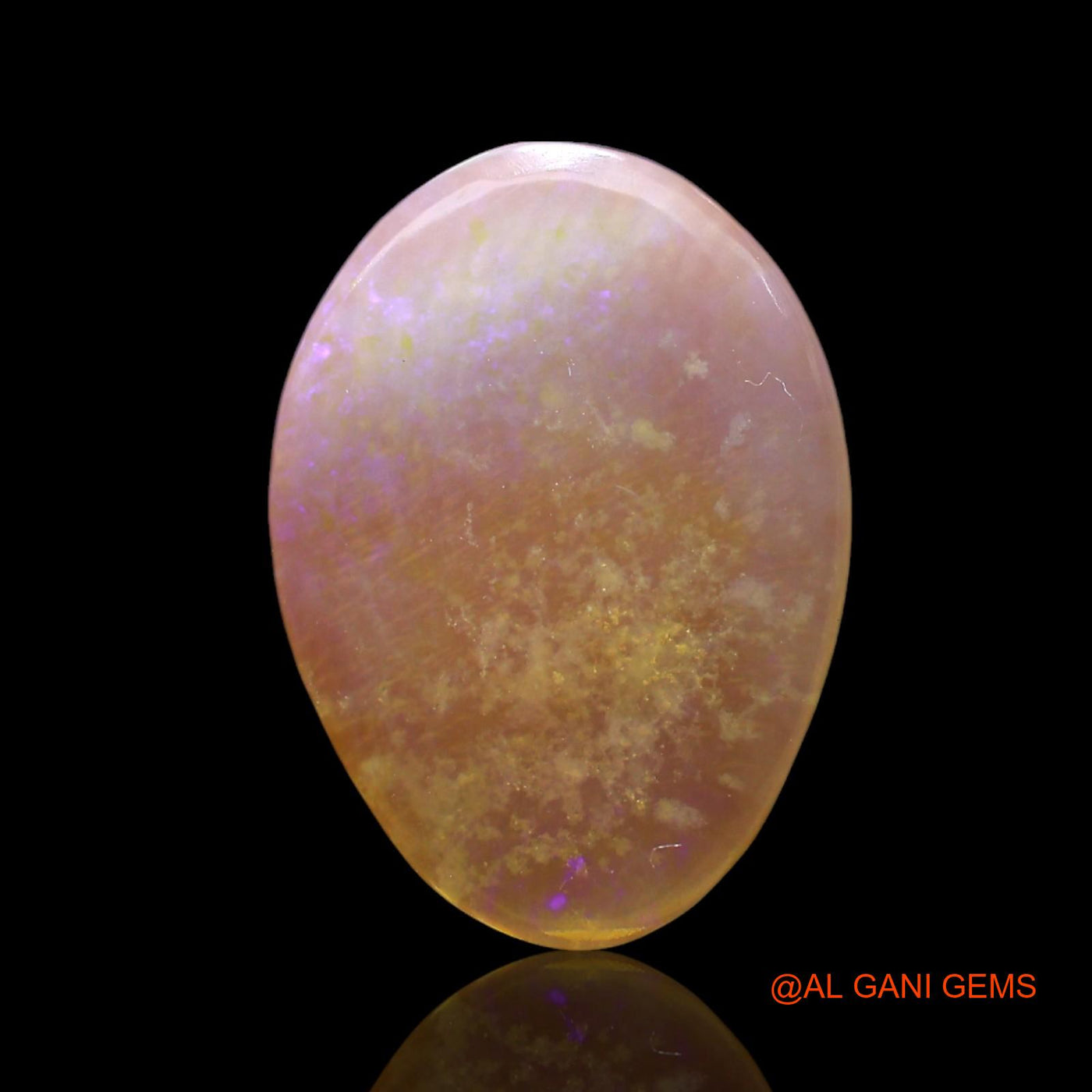 2.00 Cts Natural Australian Fire Opal Loose Gemstone Fancy Cabochon 15x10x2 mm AF-883