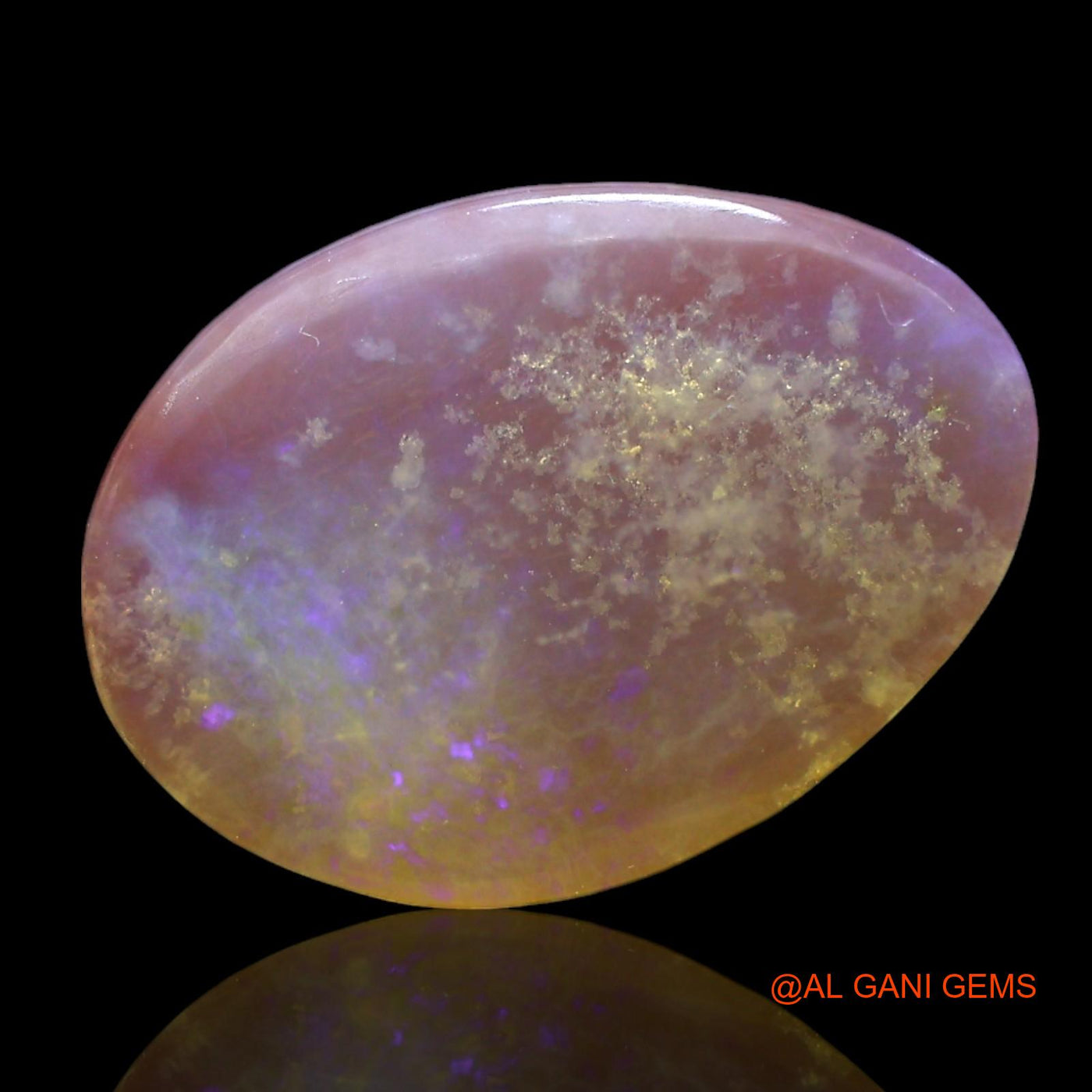2.00 Cts Natural Australian Fire Opal Loose Gemstone Fancy Cabochon 15x10x2 mm AF-883