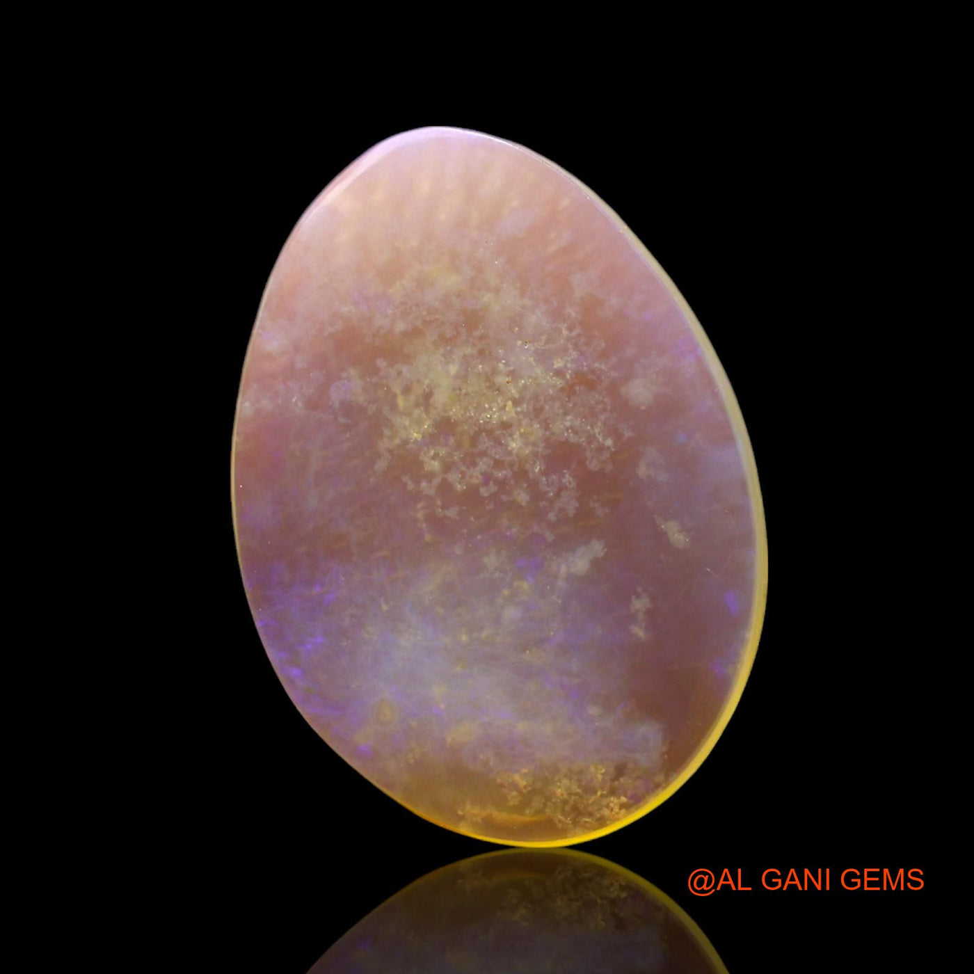 2.00 Cts Natural Australian Fire Opal Loose Gemstone Fancy Cabochon 15x10x2 mm AF-883
