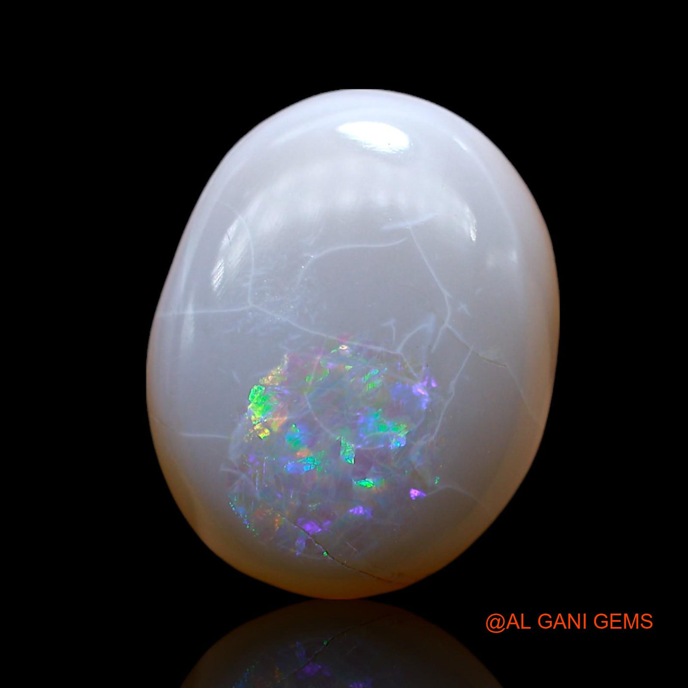 7.00 Cts Unheated Australian Fire Opal Loose Gemstone Oval Cabochon Natural 16x12x5 mm AF-88