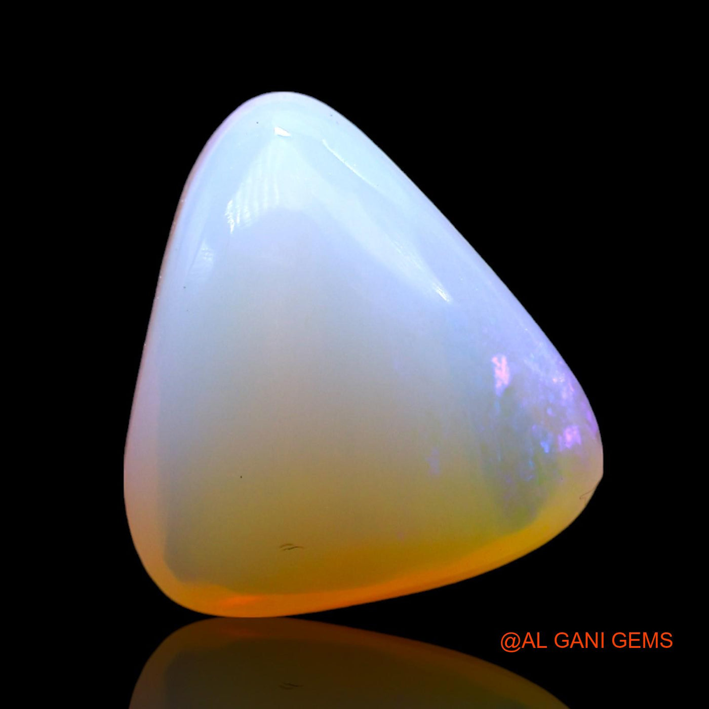 4.00 Cts Unheated Australian Fire Opal Loose Gemstone Trillion Cabochon Natural 12x11x6 mm AF-893