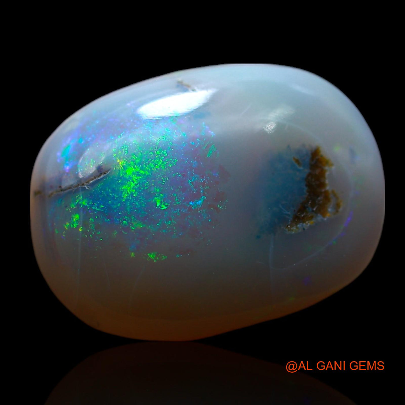 8.00 Cts Natural Australian Fire Opal Loose Gemstone Oval Cabochon 15x13x6 mm AF-89