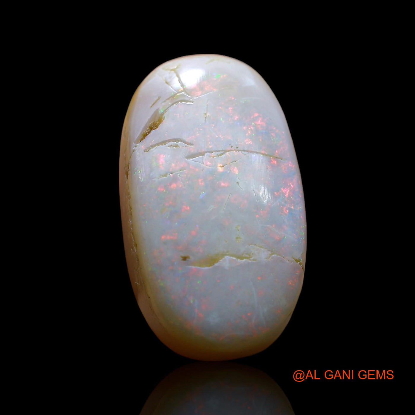 19.00 Cts Natural Australian Fire Opal Loose Gemstone Oval Cabochon 22x13x8 mm AF-8