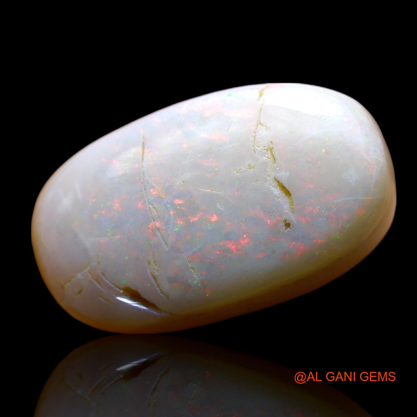 19.00 Cts Natural Australian Fire Opal Loose Gemstone Oval Cabochon 22x13x8 mm AF-8