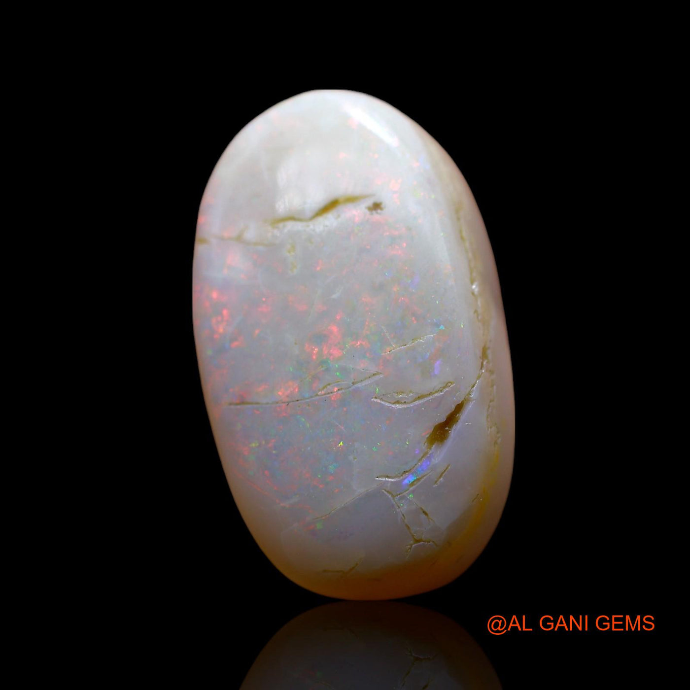 19.00 Cts Natural Australian Fire Opal Loose Gemstone Oval Cabochon 22x13x8 mm AF-8