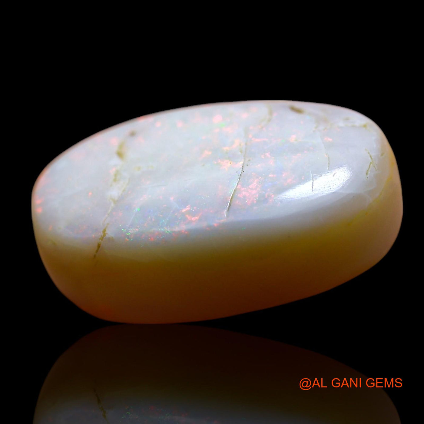 19.00 Cts Natural Australian Fire Opal Loose Gemstone Oval Cabochon 22x13x8 mm AF-8