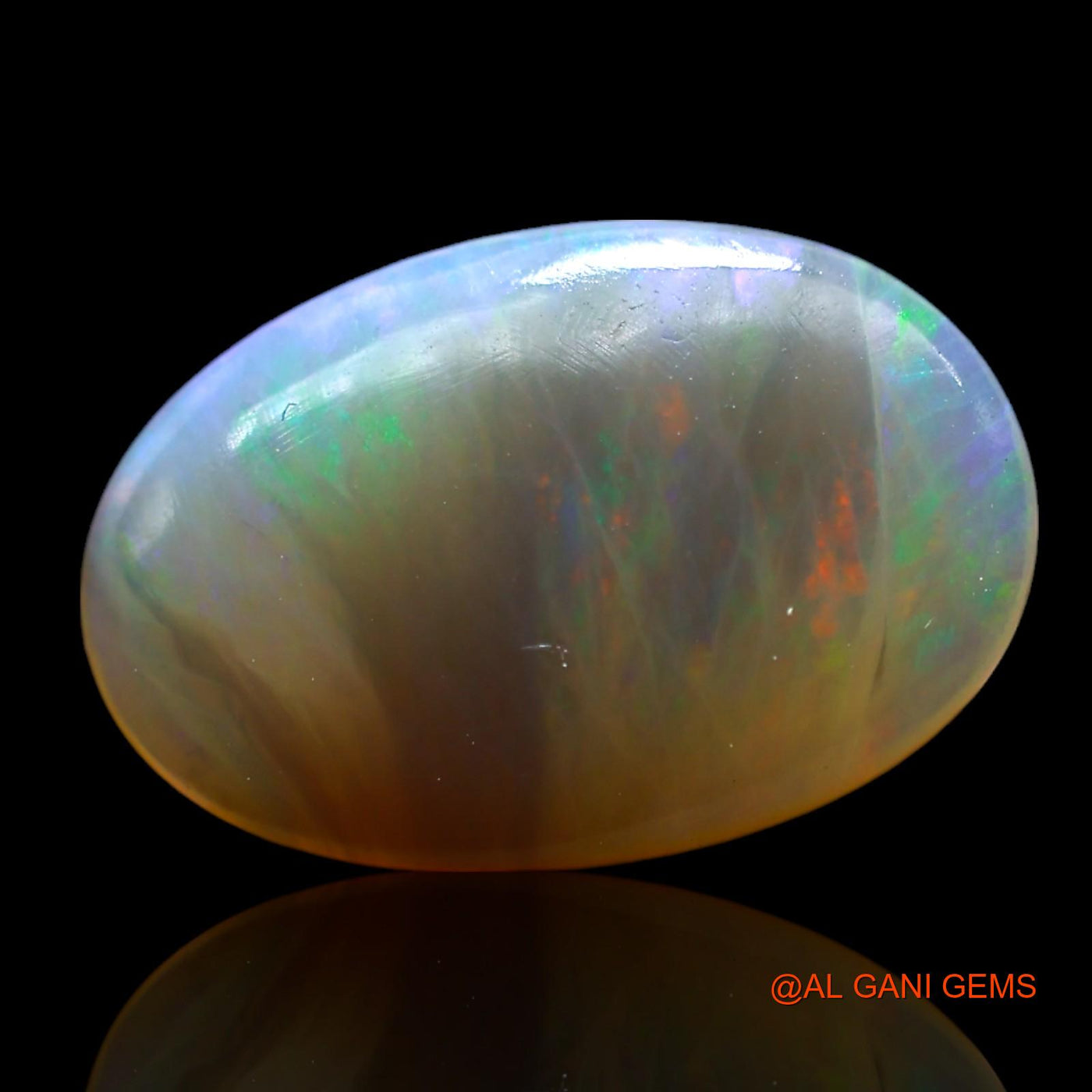 3.00 Cts Natural Australian Fire Opal Oval Cabochon Loose Gemstone For Jewelry 14x9x3 mm AF-909
