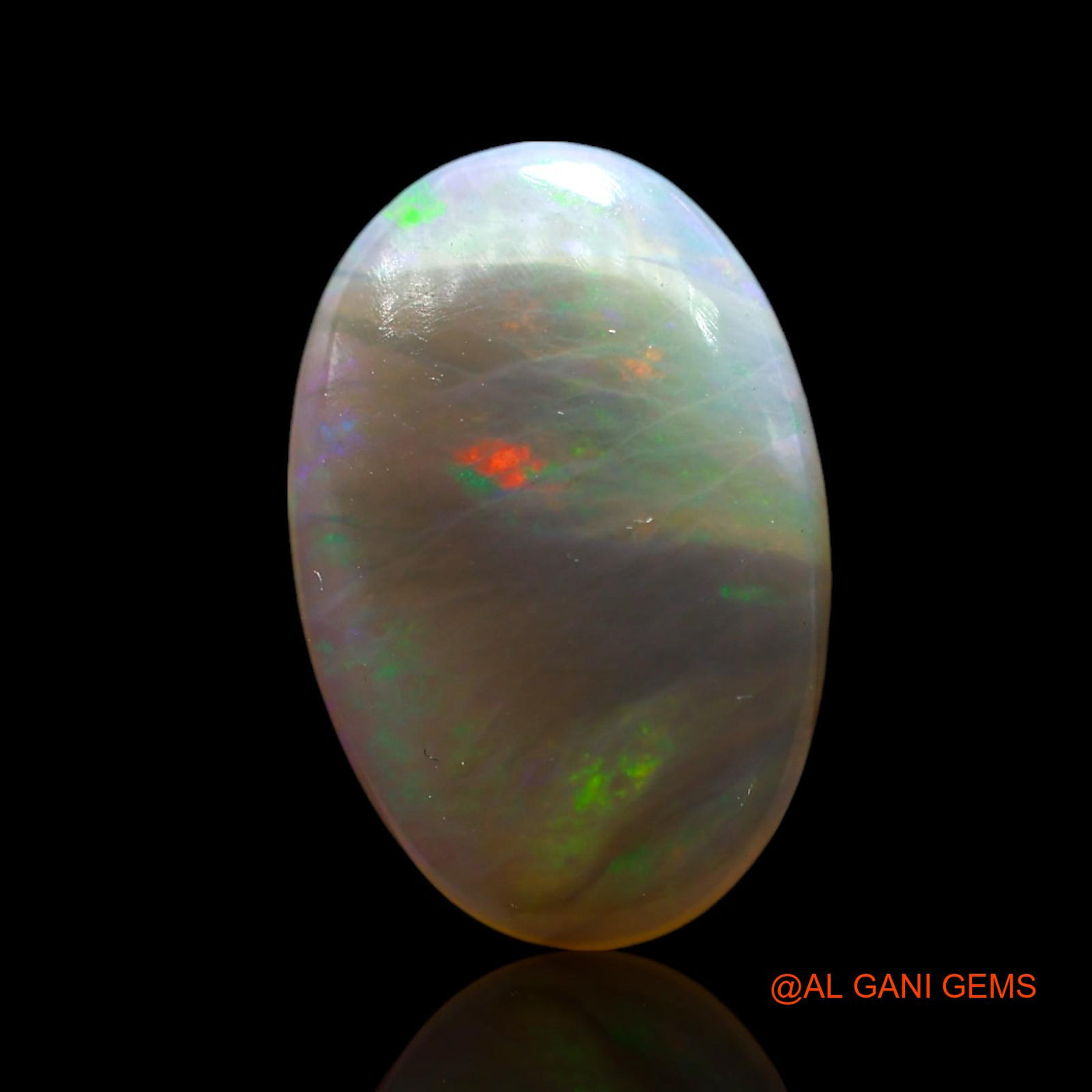 3.00 Cts Natural Australian Fire Opal Oval Cabochon Loose Gemstone For Jewelry 14x9x3 mm AF-909