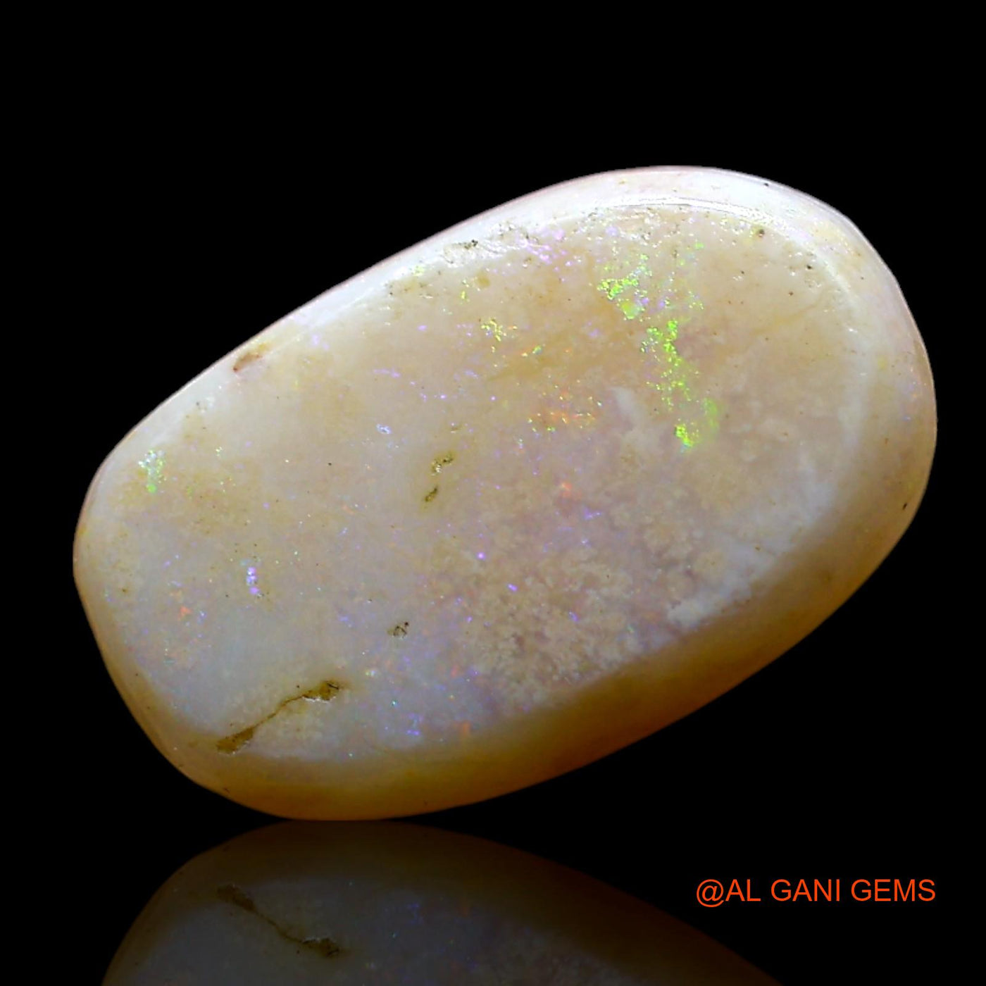 4.00 Cts Unheated Australian Fire Opal Loose Gemstone Oval Cabochon Natural 14x8x4 mm AF-913