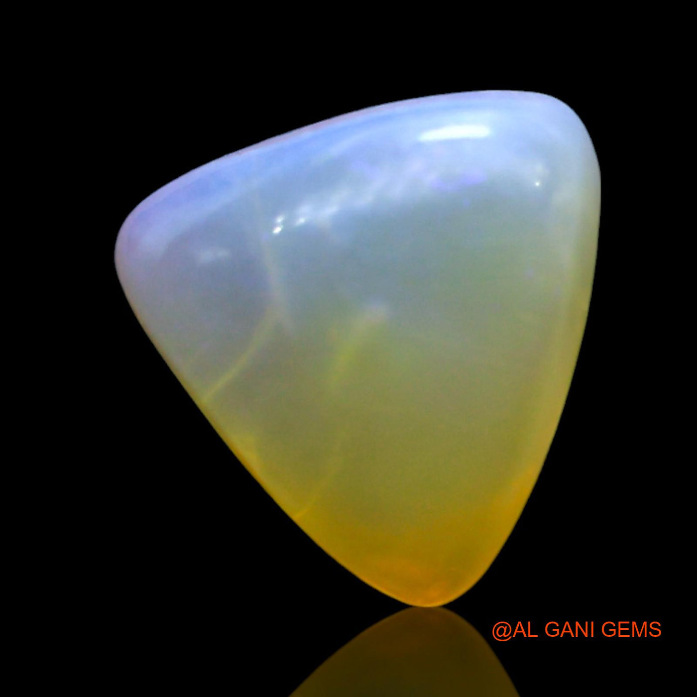 4.00 Cts Natural Australian Fire Opal Loose Gemstone Trillion Cabochon 11x11x5 mm AF-917