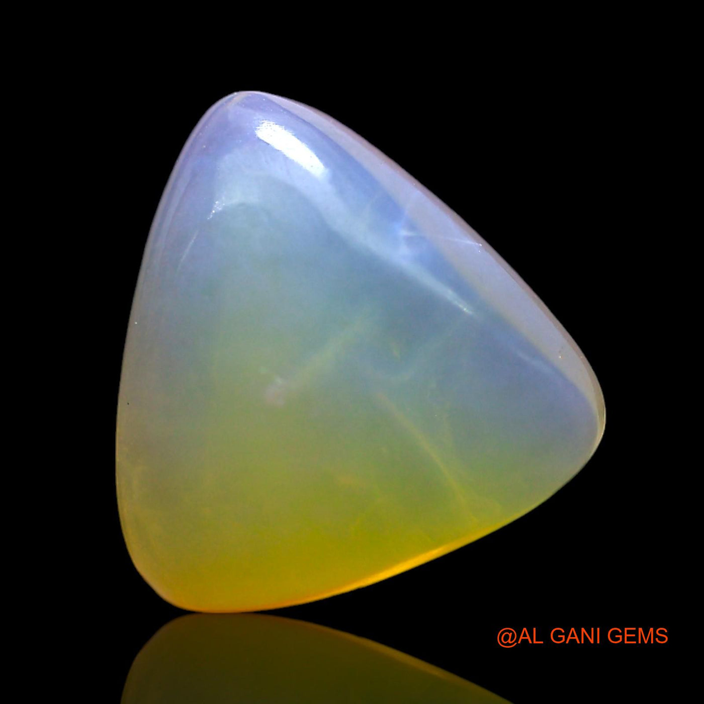4.00 Cts Natural Australian Fire Opal Loose Gemstone Trillion Cabochon 11x11x5 mm AF-917