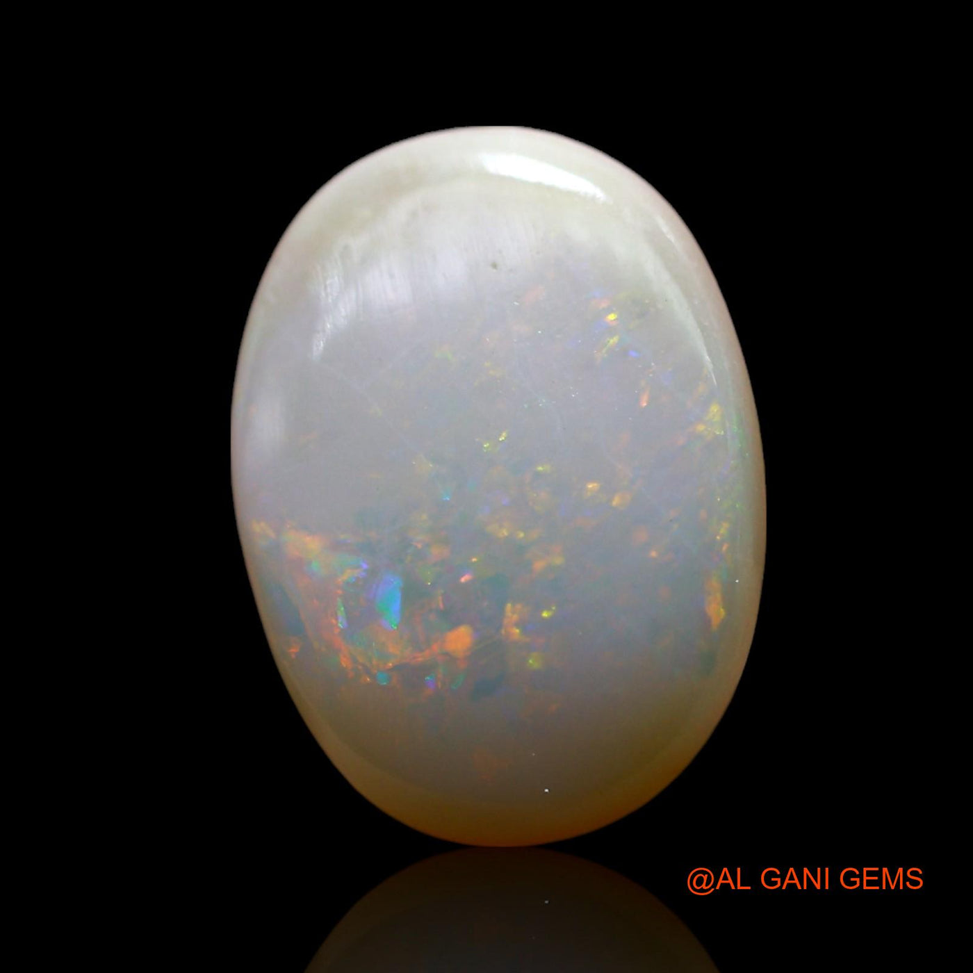 Natural Untreated Fire Opal Loose Gemstone Oval Cabochon From Australia 3.00 Cts 13x9x3 mm AF-919