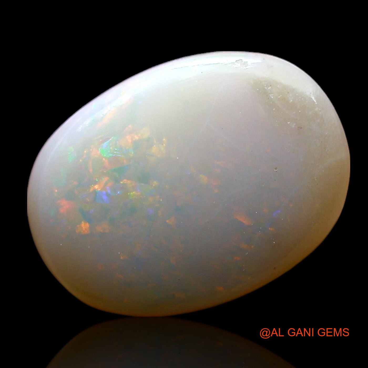 Natural Untreated Fire Opal Loose Gemstone Oval Cabochon From Australia 3.00 Cts 13x9x3 mm AF-919