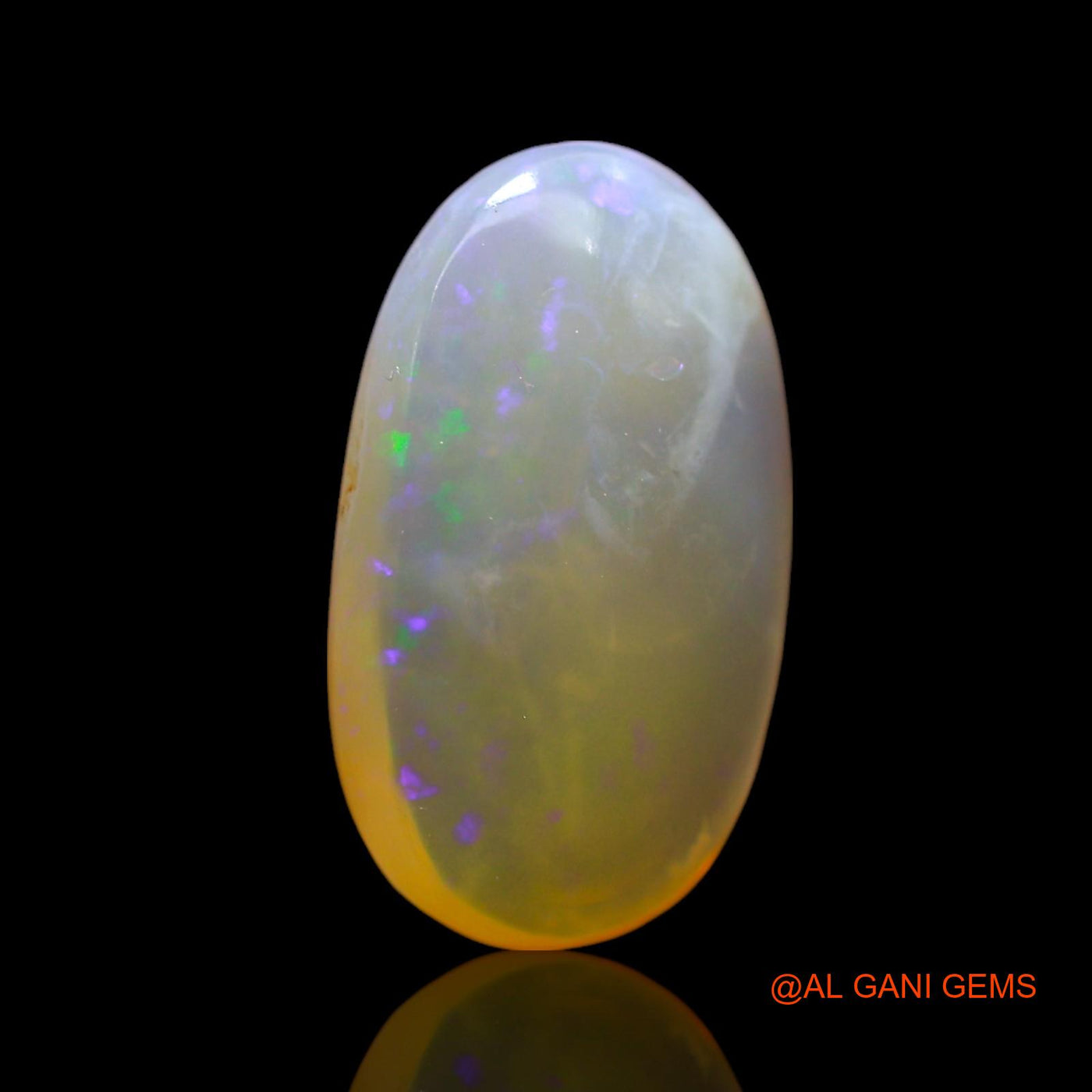 4.00 Cts Natural Australian Fire Opal Loose Gemstone Oval Cabochon 15x8x4 mm AF-926