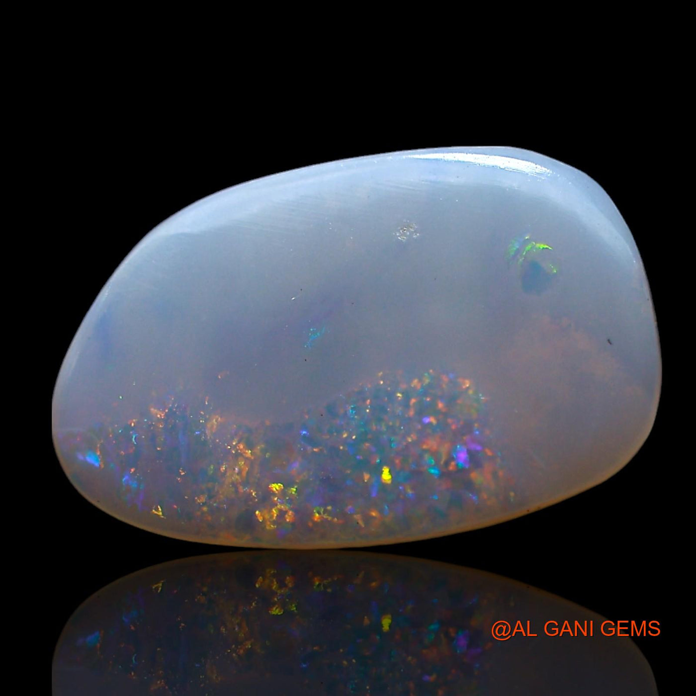 1.00 Cts Natural Australian Fire Opal Fancy Cabochon Loose Gemstone For Jewelry 14x8x2 mm AF-929