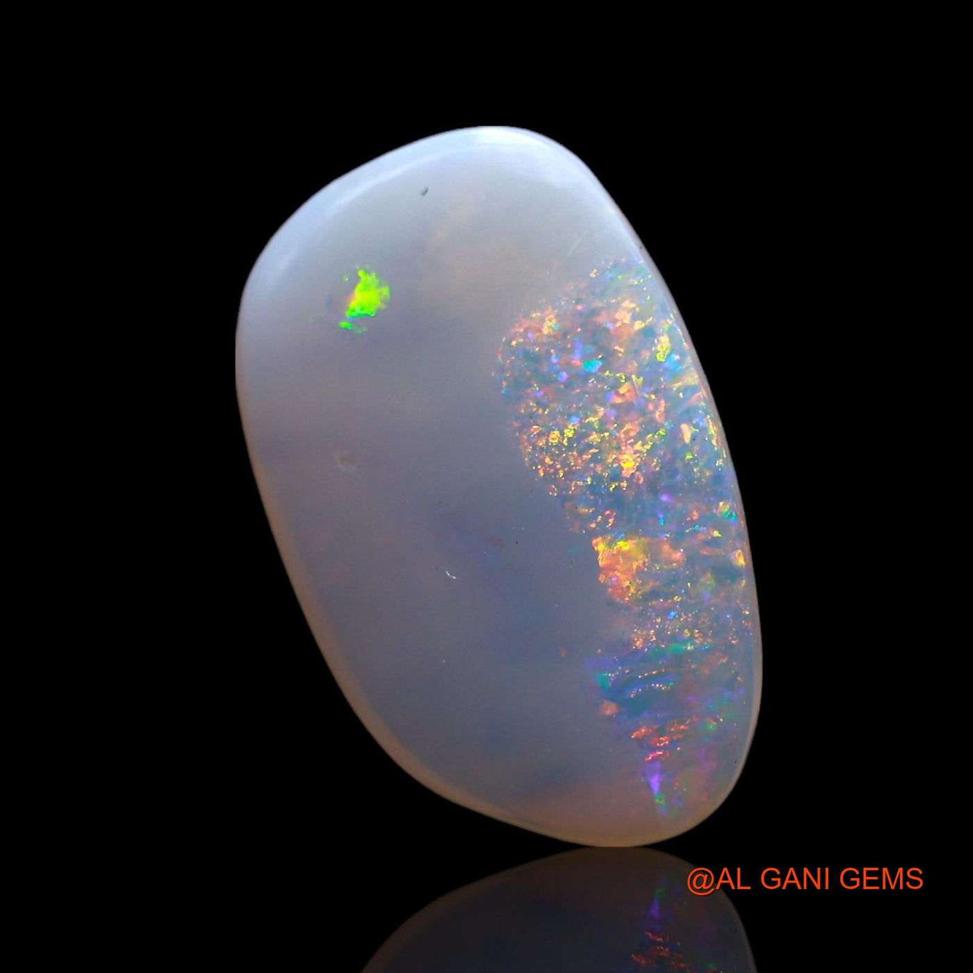 1.00 Cts Natural Australian Fire Opal Fancy Cabochon Loose Gemstone For Jewelry 14x8x2 mm AF-929