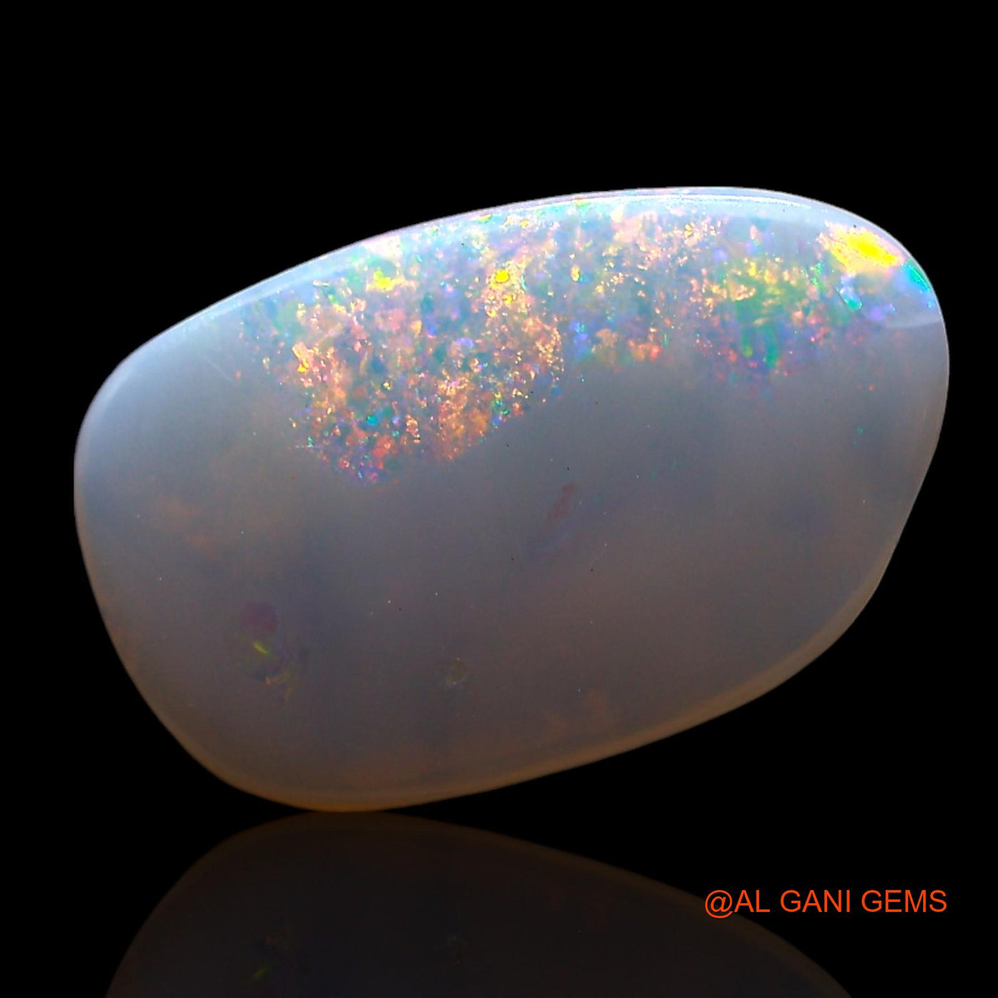 1.00 Cts Natural Australian Fire Opal Fancy Cabochon Loose Gemstone For Jewelry 14x8x2 mm AF-929
