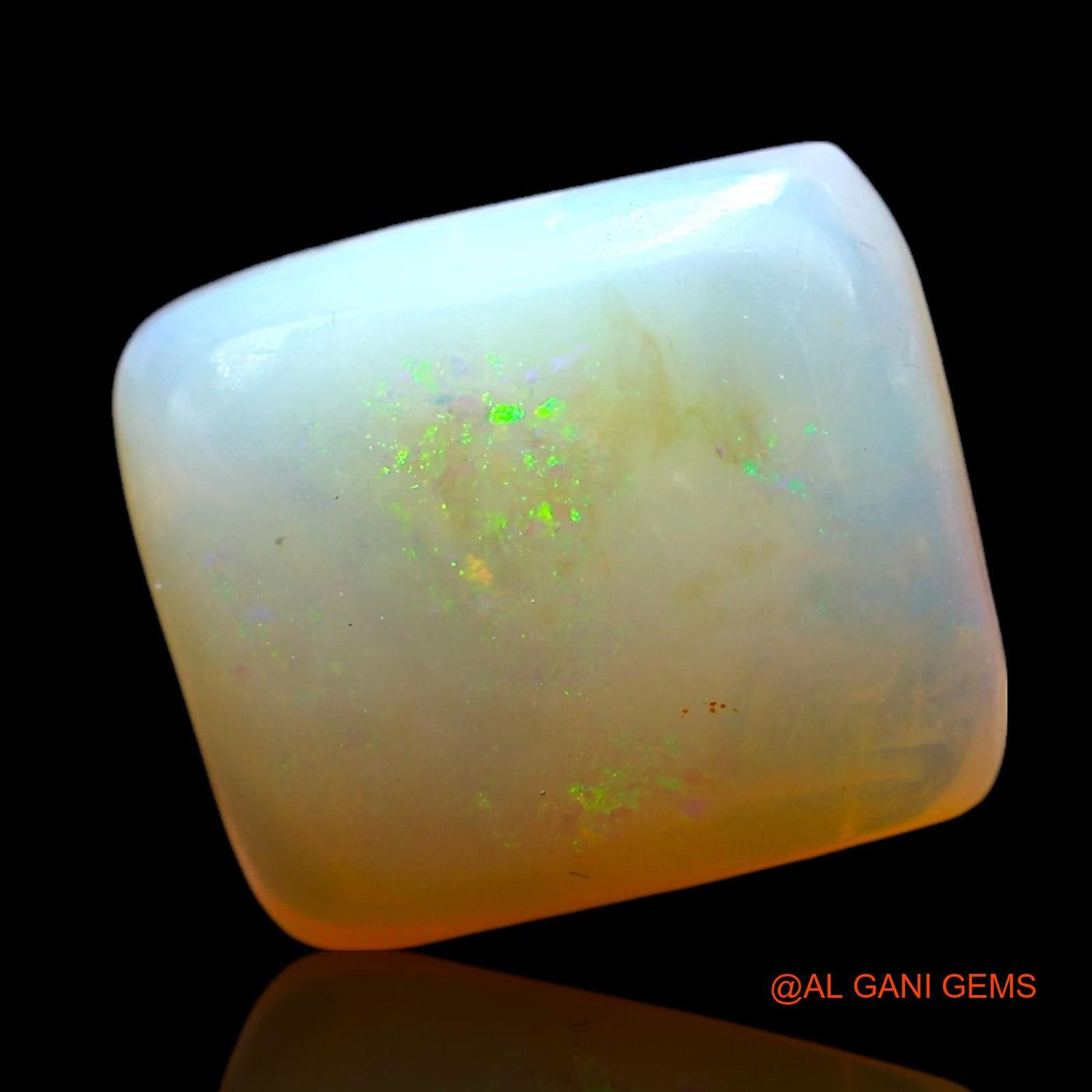 4.00 Cts Natural Australian Fire Opal Loose Gemstone Square Cabochon 12x10x4 mm AF-931