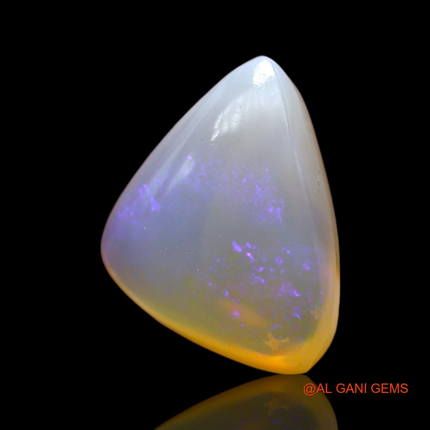 Natural Fire Opal Gemstone 4.00 Cts Loose Trillion Cabochon From Australia 13x10x6 mm AF-933