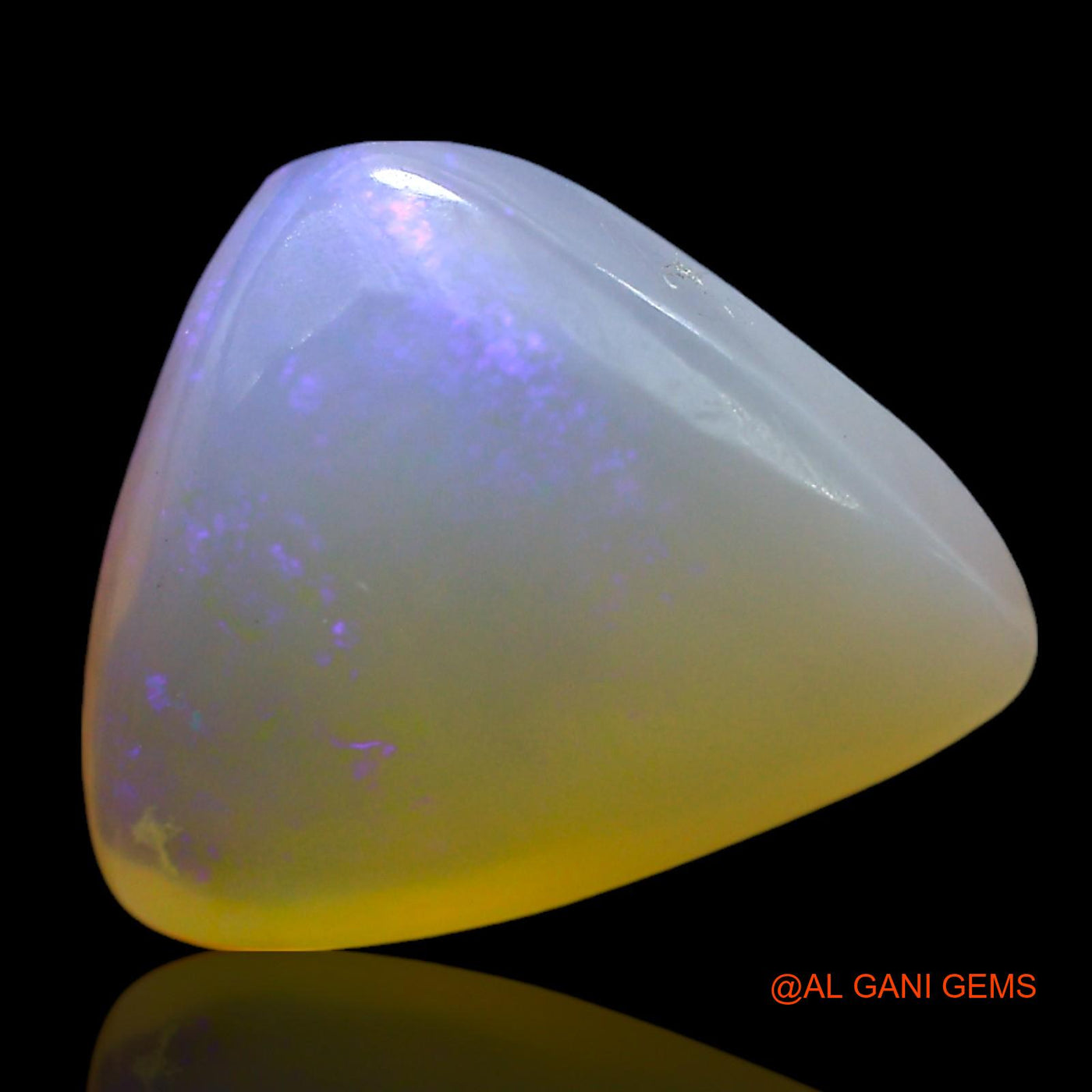 Natural Fire Opal Gemstone 4.00 Cts Loose Trillion Cabochon From Australia 13x10x6 mm AF-933