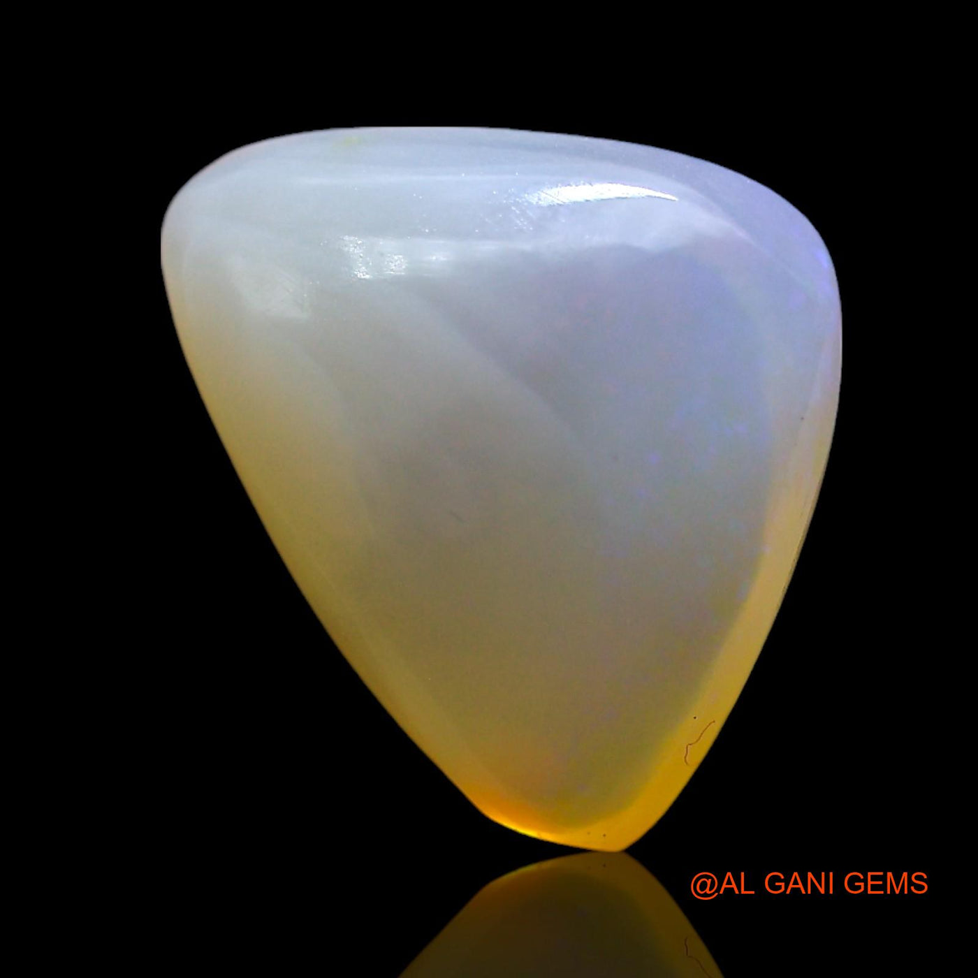 Natural Fire Opal Gemstone 4.00 Cts Loose Trillion Cabochon From Australia 13x10x6 mm AF-933