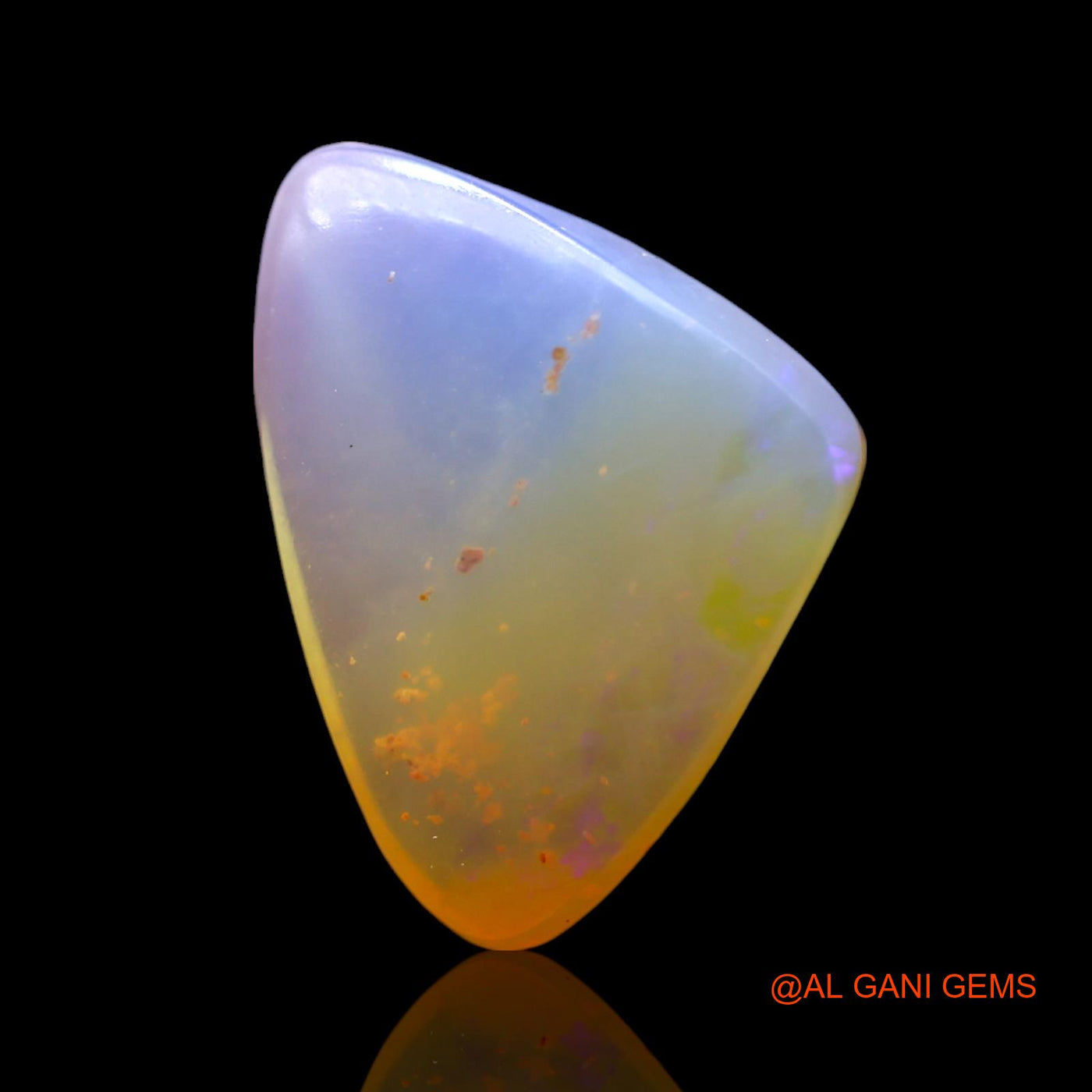 3.00 Cts Natural Australian Fire Opal Loose Gemstone Trillion Cabochon 13x10x3 mm AF-935
