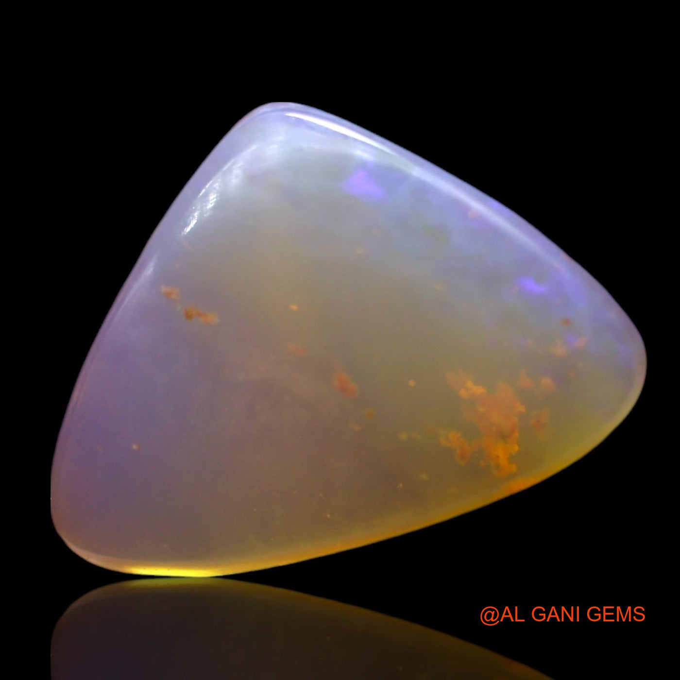 3.00 Cts Natural Australian Fire Opal Loose Gemstone Trillion Cabochon 13x10x3 mm AF-935