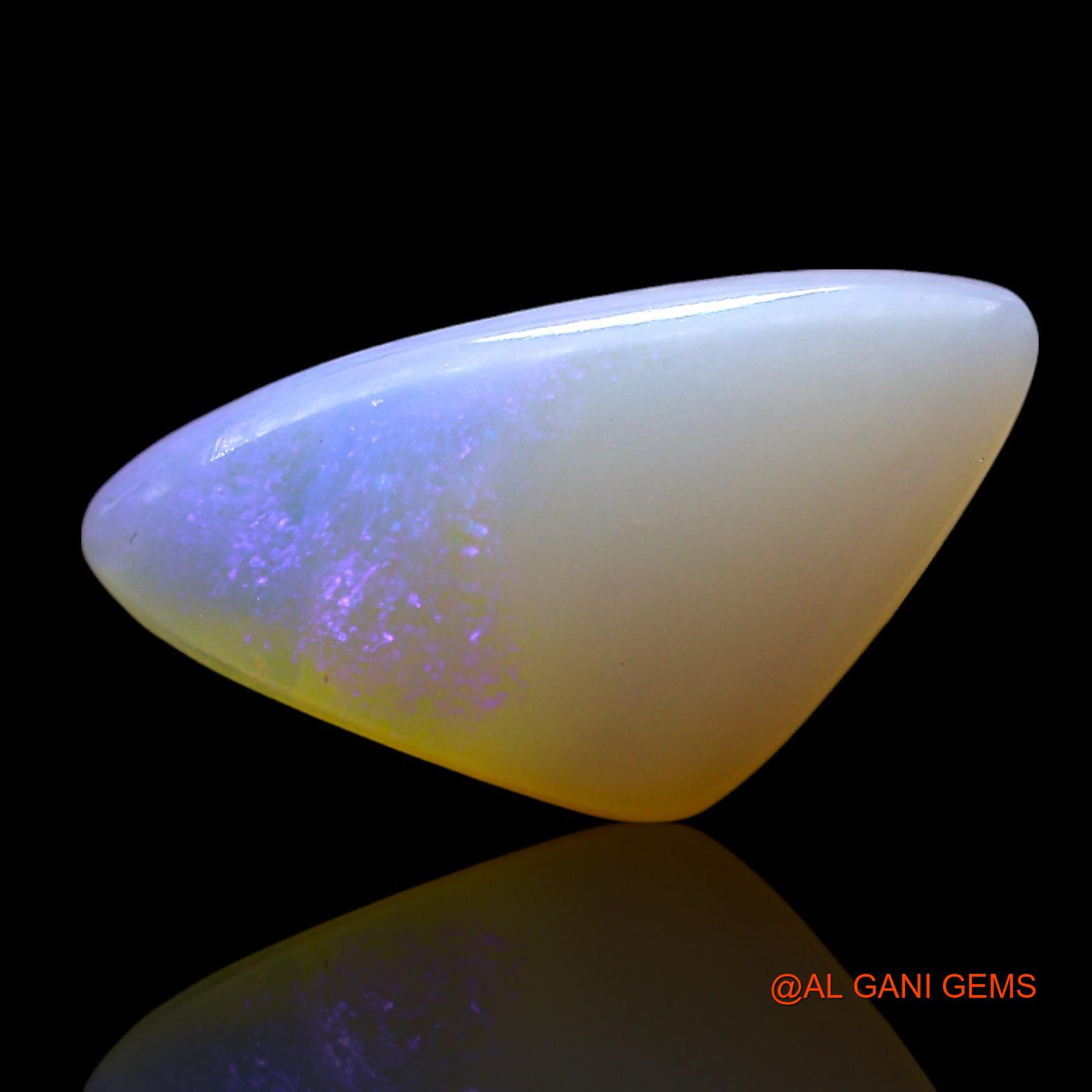 Natural Fire Opal Gemstone 3.00 Cts Loose Trillion Cabochon From Australia 15x8x4 mm AF-936