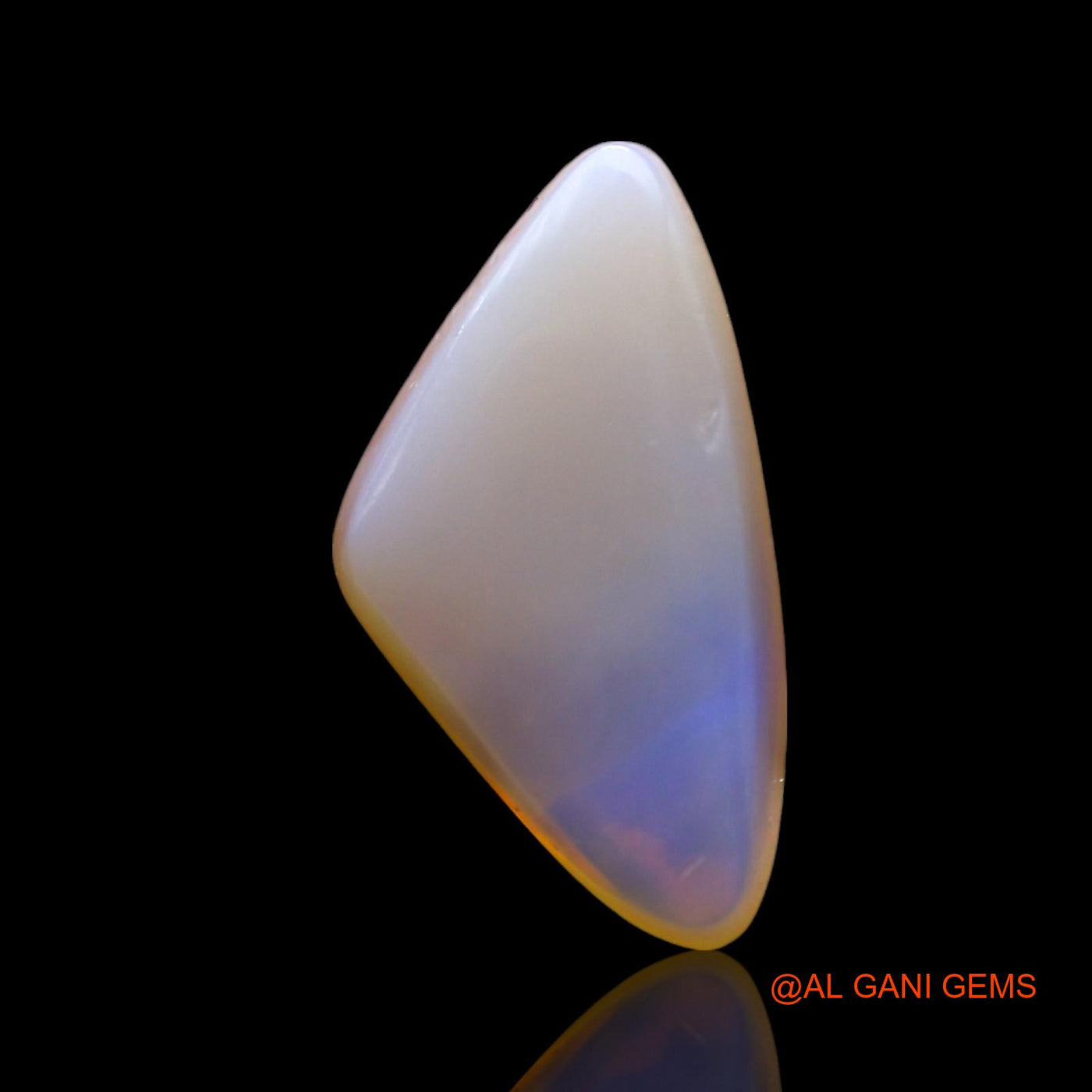 Natural Fire Opal Gemstone 3.00 Cts Loose Trillion Cabochon From Australia 15x8x4 mm AF-936