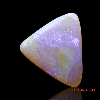 Natural Untreated Fire Opal Loose Gemstone Trillion Cabochon From Australia 3.00 Cts 14x13x2 mm AF-93