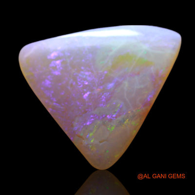 Natural Untreated Fire Opal Loose Gemstone Trillion Cabochon From Australia 3.00 Cts 14x13x2 mm AF-93