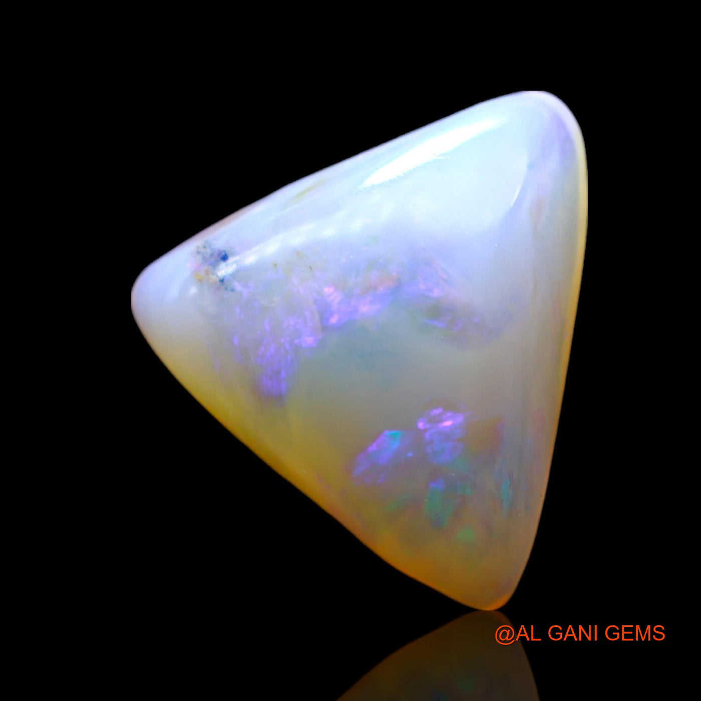 Natural Fire Opal Gemstone 2.00 Cts Loose Trillion Cabochon From Australia 12x10x4 mm AF-943