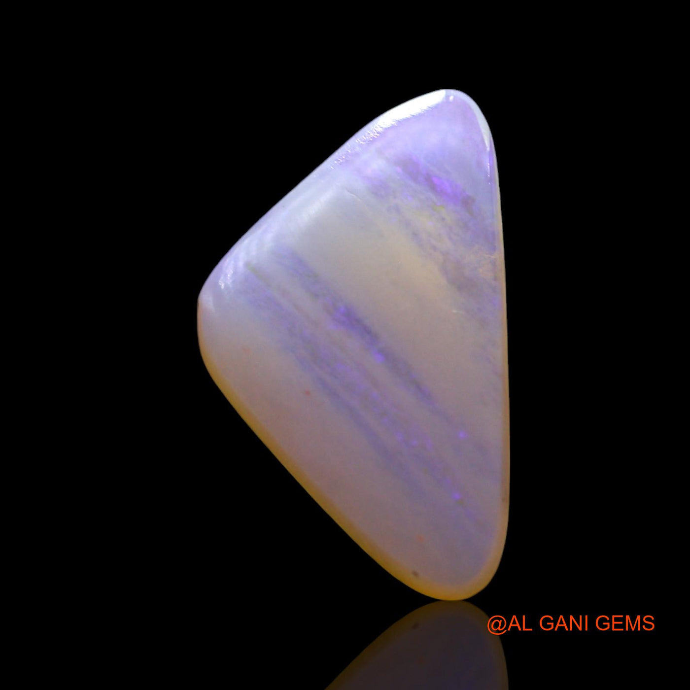 Natural Fire Opal Gemstone 2.00 Cts Loose Trillion Cabochon From Australia 14x8x2 mm AF-946