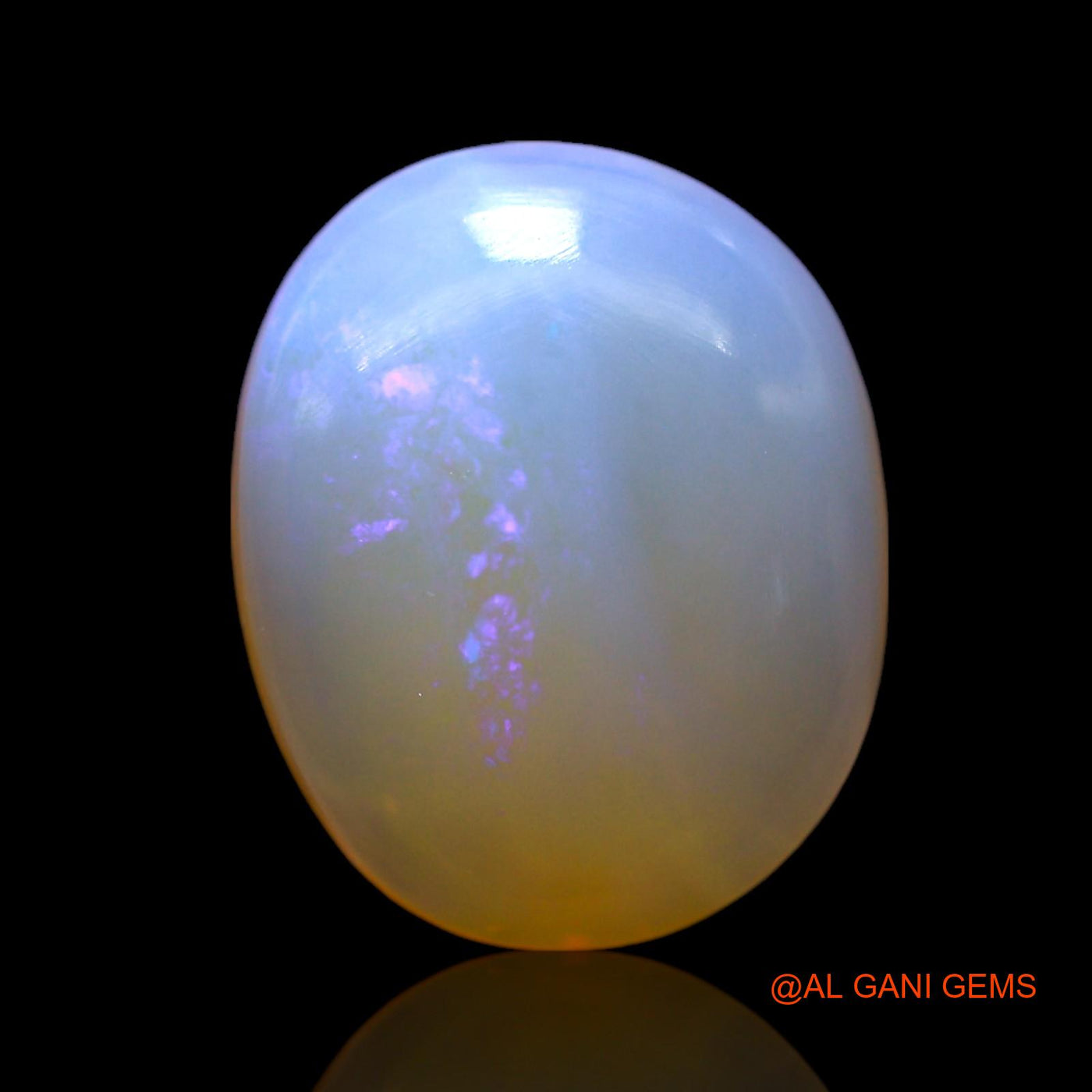 Natural Fire Opal Gemstone 3.00 Cts Loose Oval Cabochon From Australia 11x9x4 mm AF-952