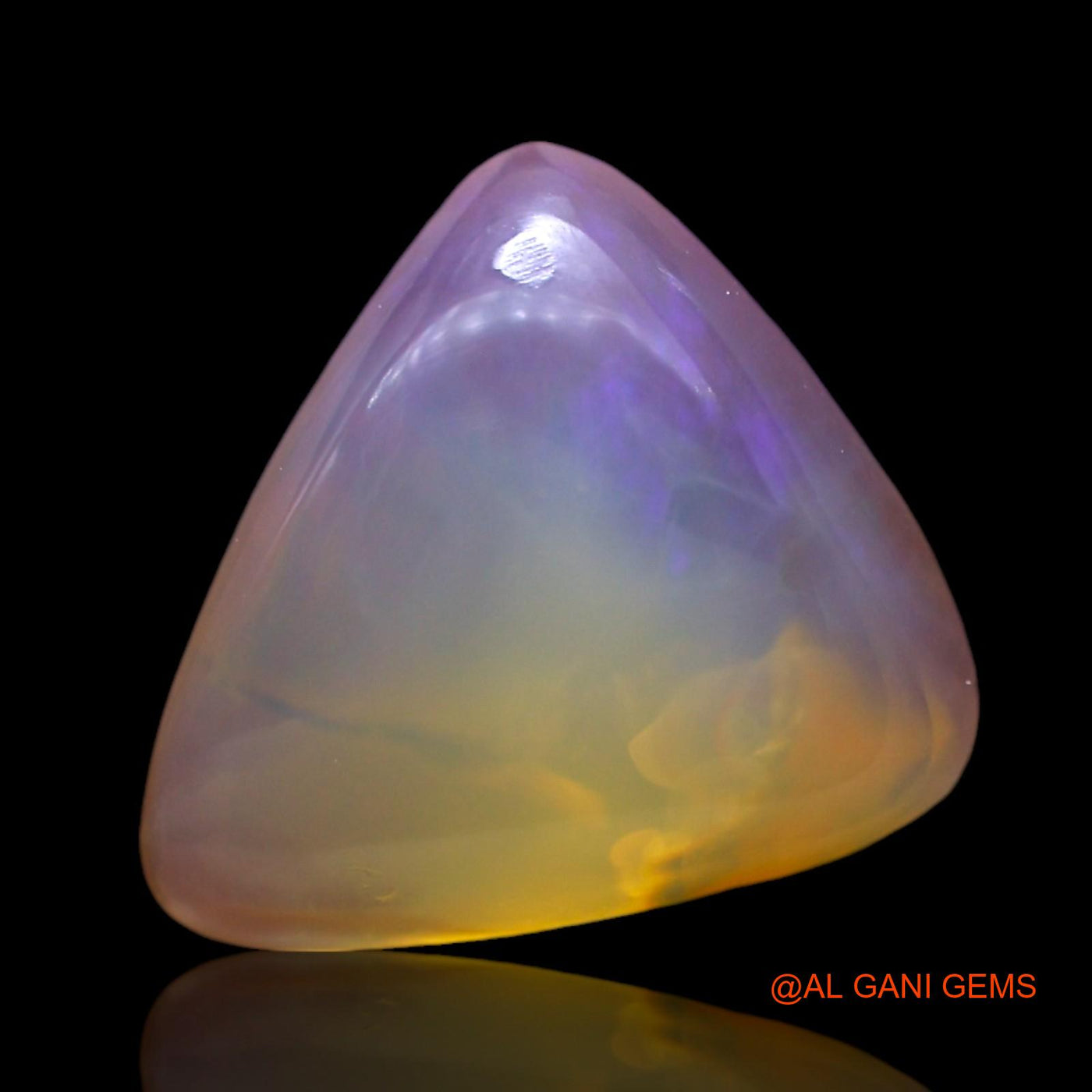 3.00 Cts Natural Australian Fire Opal Loose Gemstone Trillion Cabochon 11x10x4 mm AF-953