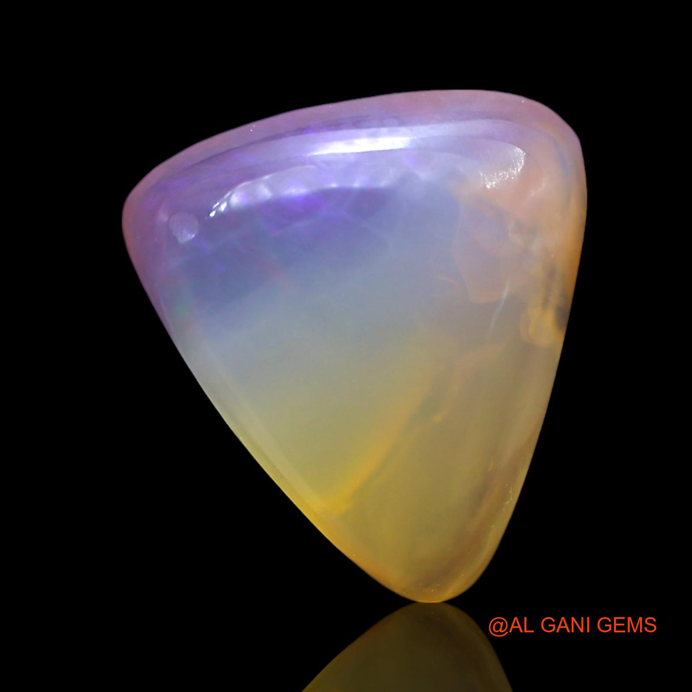 3.00 Cts Natural Australian Fire Opal Loose Gemstone Trillion Cabochon 11x10x4 mm AF-953