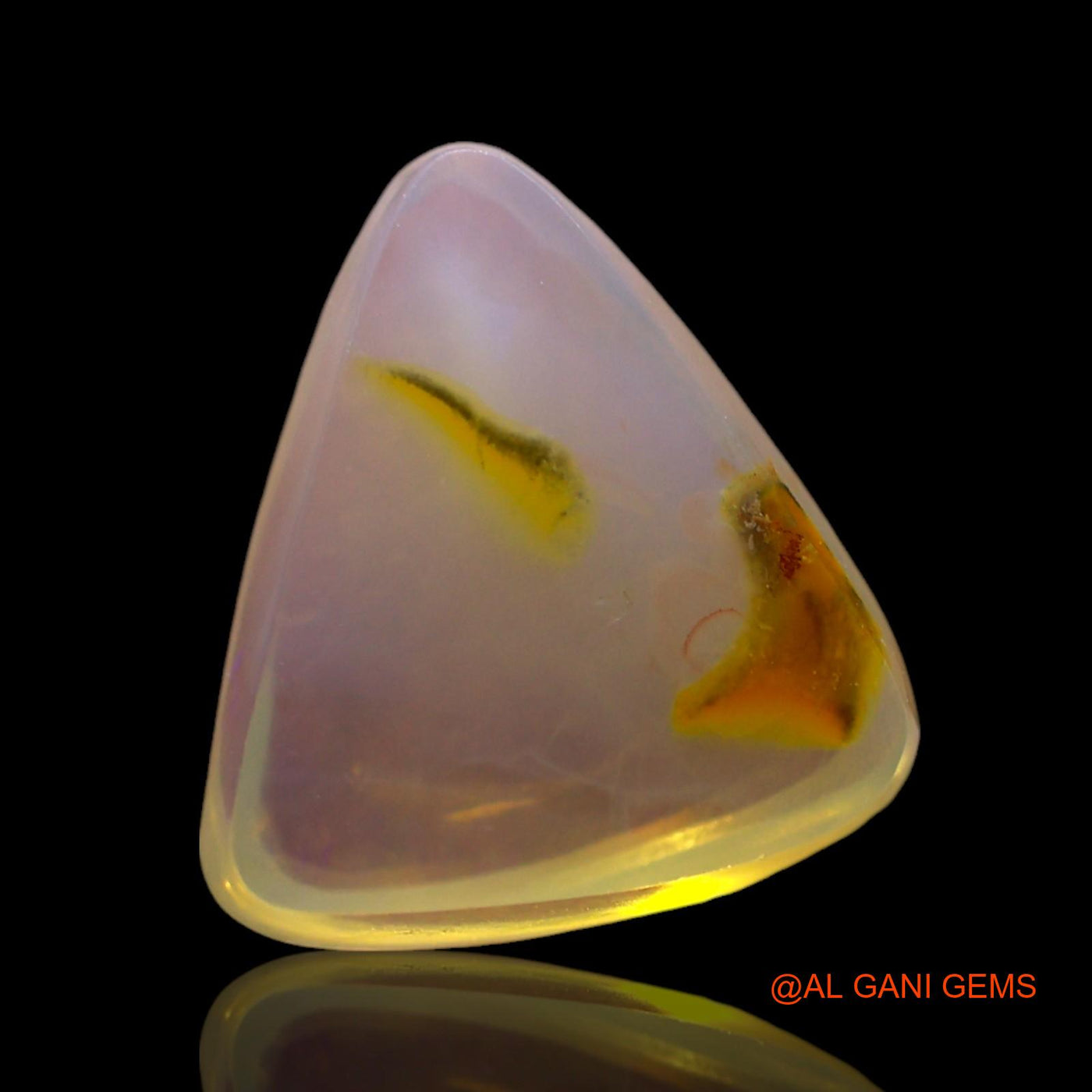 3.00 Cts Natural Australian Fire Opal Loose Gemstone Trillion Cabochon 11x10x4 mm AF-953