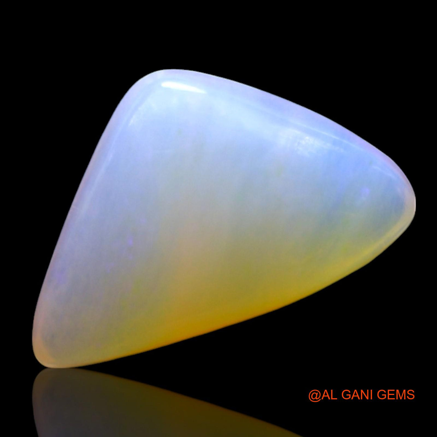 Natural Fire Opal Gemstone 3.00 Cts Loose Trillion Cabochon From Australia 12x8x5 mm AF-954