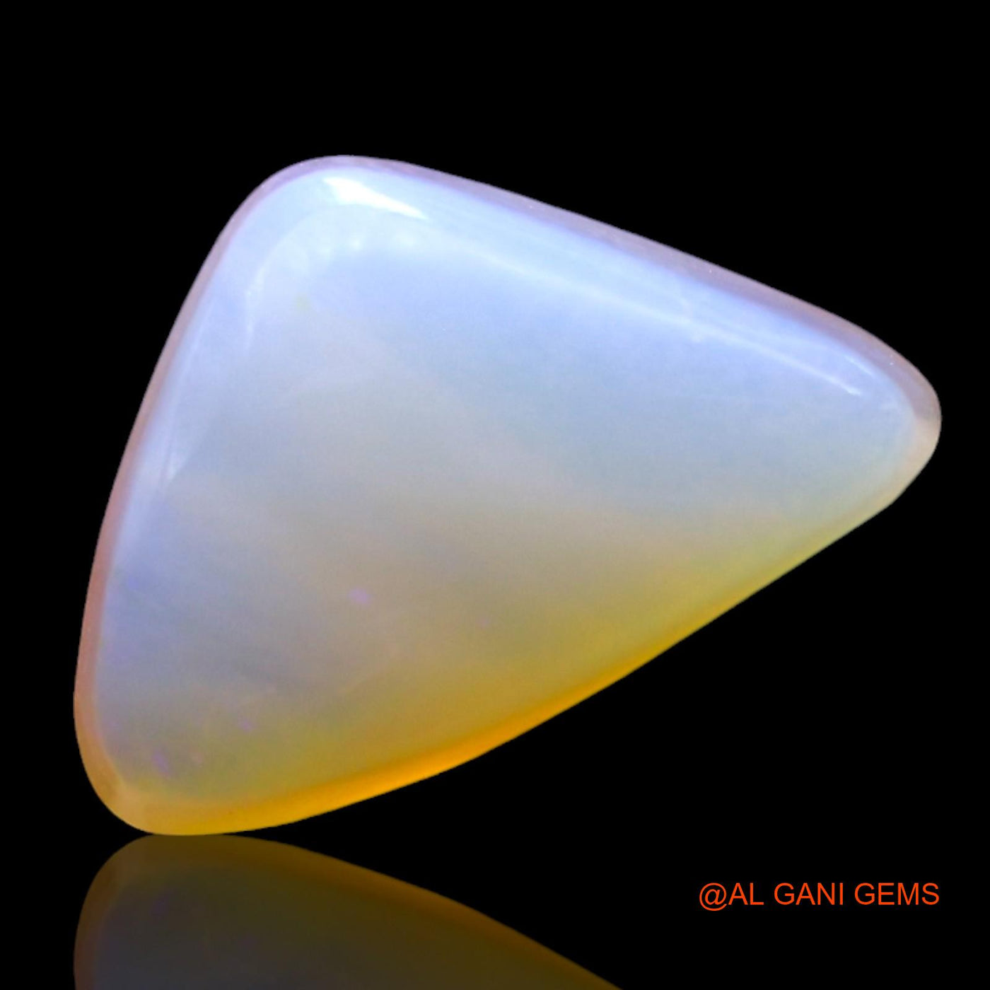 Natural Fire Opal Gemstone 3.00 Cts Loose Trillion Cabochon From Australia 12x8x5 mm AF-954