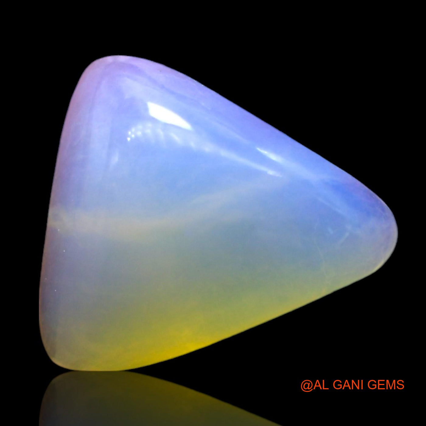 2.00 Cts Unheated Australian Fire Opal Loose Gemstone Trillion Cabochon Natural 10x9x4 mm AF-955