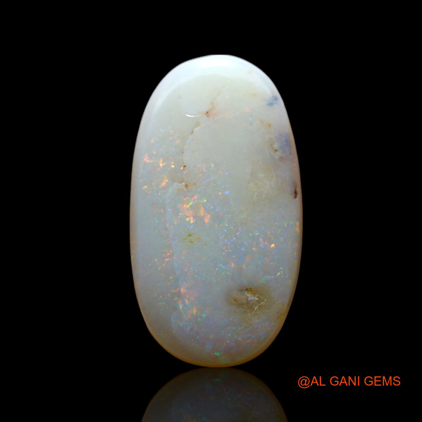 4.00 Cts Unheated Australian Fire Opal Loose Gemstone Oval Cabochon Natural 17x9x3 mm AF-95