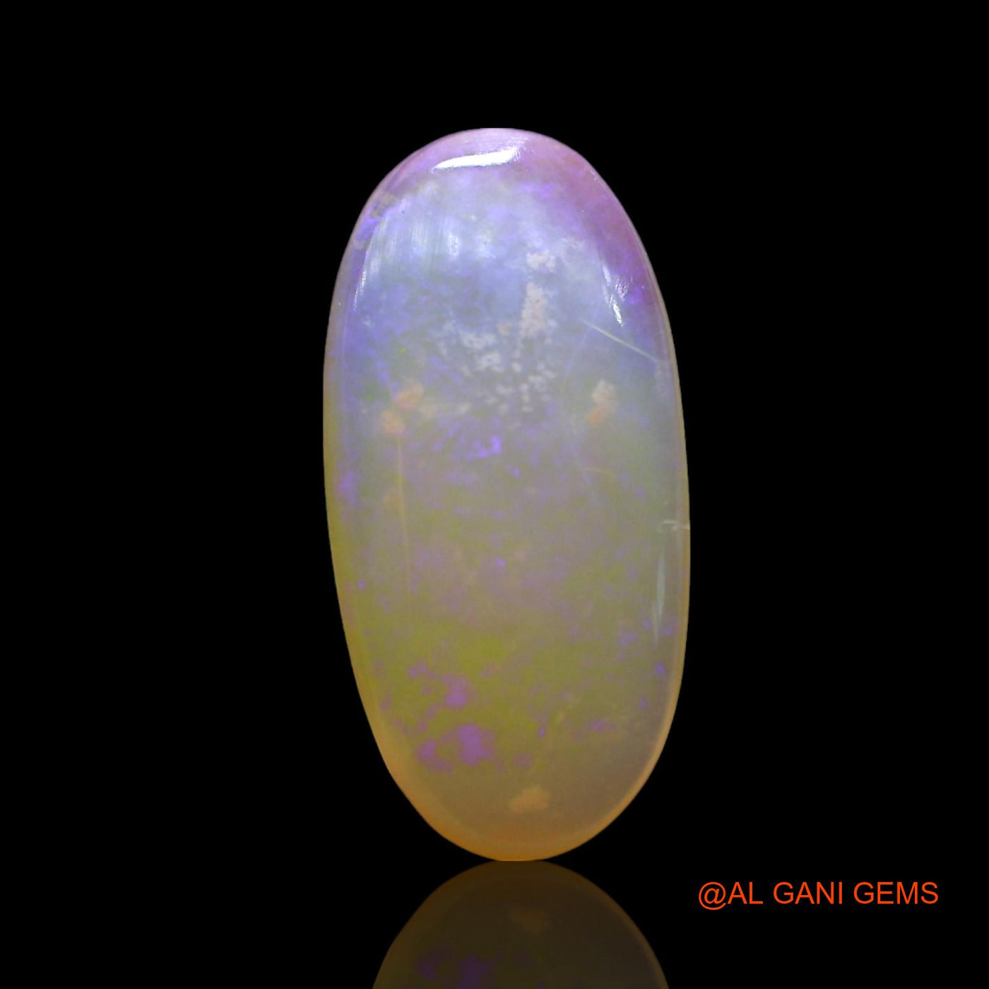 Natural Fire Opal Gemstone 2.00 Cts Loose Oval Cabochon From Australia 14x7x2 mm AF-961