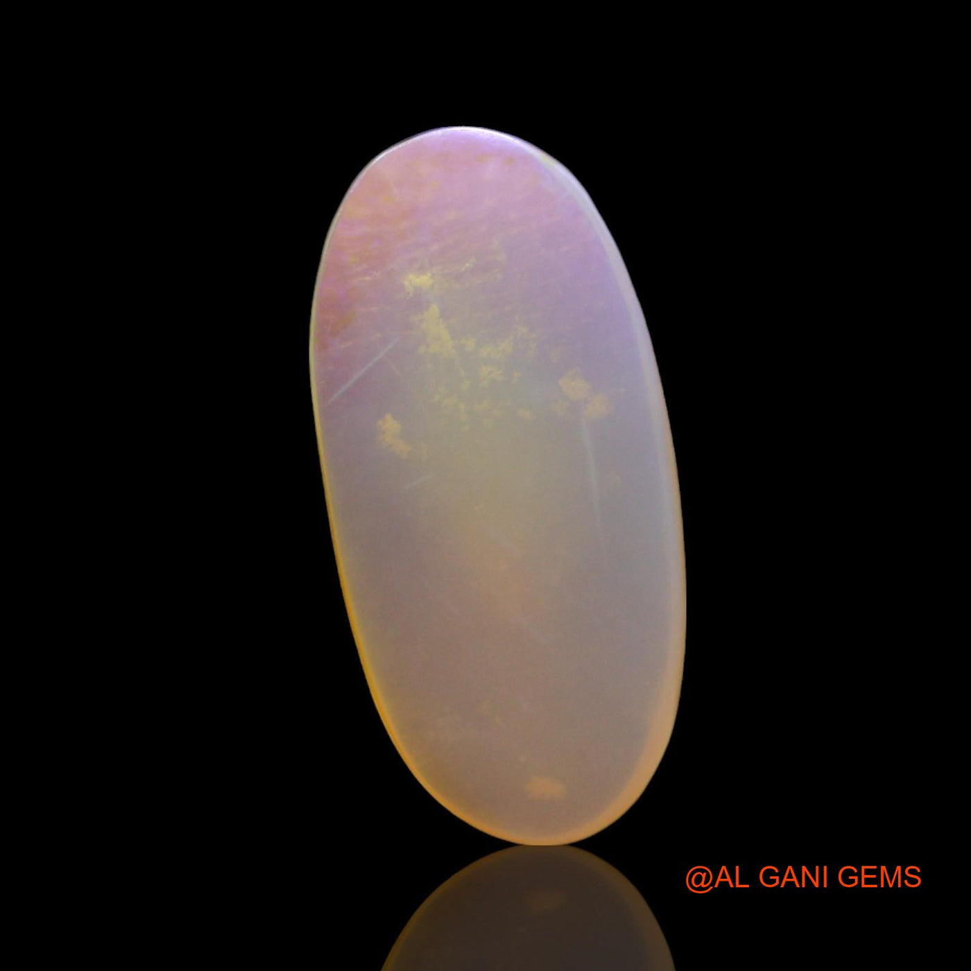 Natural Fire Opal Gemstone 2.00 Cts Loose Oval Cabochon From Australia 14x7x2 mm AF-961