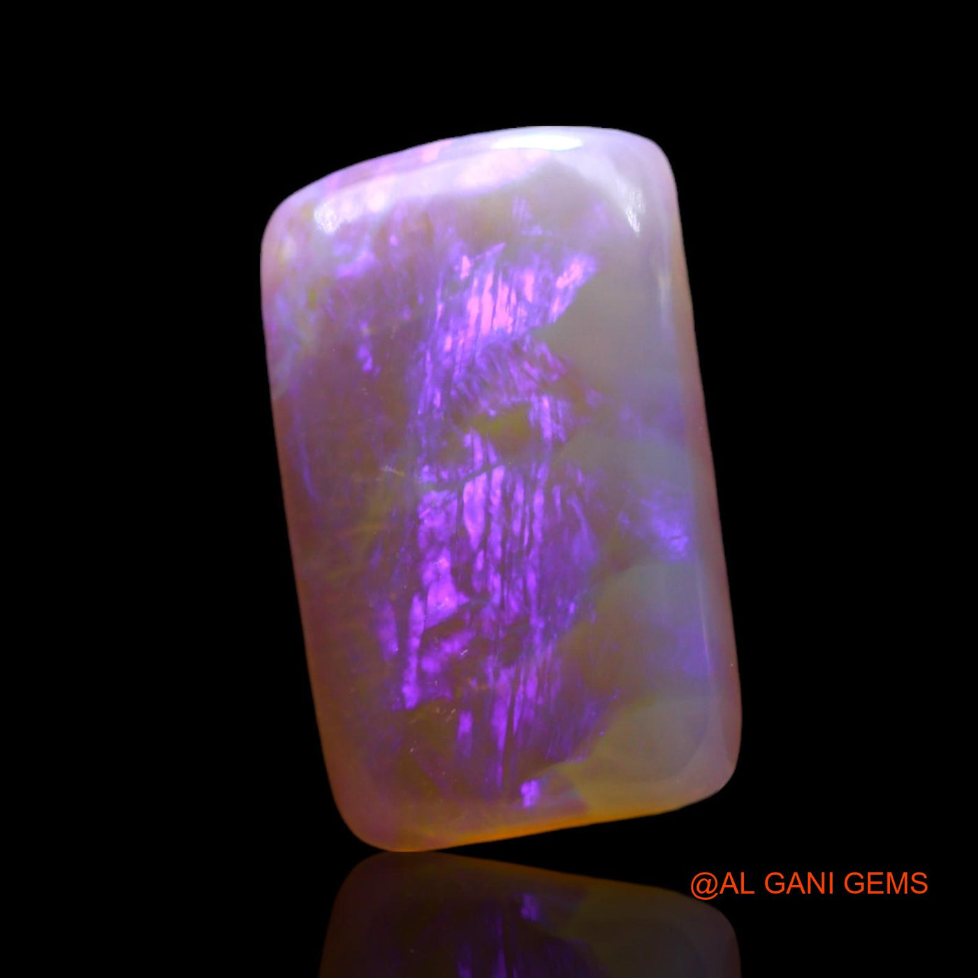 Natural Fire Opal Gemstone 1.00 Cts Loose Square Cabochon From Australia 12x7x2 mm AF-965