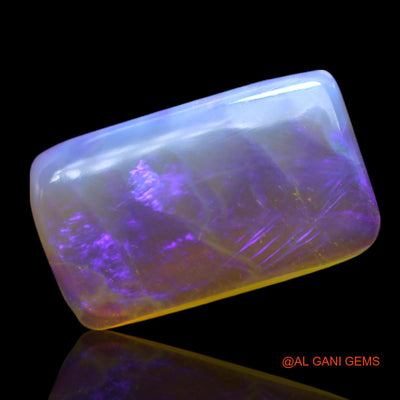 Natural Fire Opal Gemstone 1.00 Cts Loose Square Cabochon From Australia 12x7x2 mm AF-965