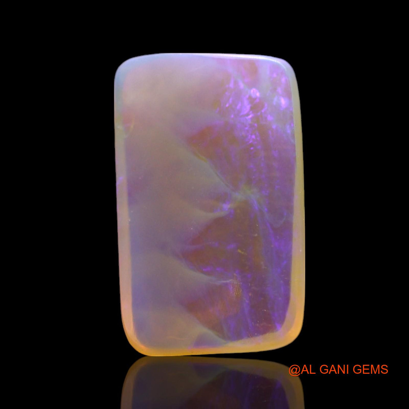 Natural Fire Opal Gemstone 1.00 Cts Loose Square Cabochon From Australia 12x7x2 mm AF-965