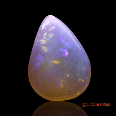 Natural Untreated Fire Opal Loose Gemstone Pear Cabochon From Australia 1.00 Cts 12x9x2 mm AF-967