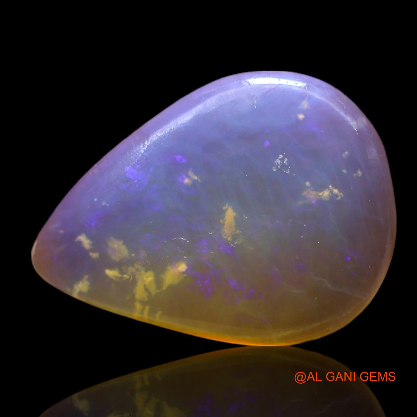 Natural Untreated Fire Opal Loose Gemstone Pear Cabochon From Australia 1.00 Cts 12x9x2 mm AF-967
