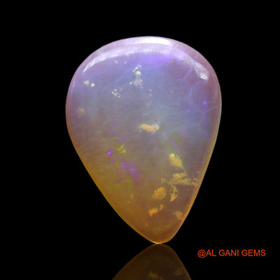 Natural Untreated Fire Opal Loose Gemstone Pear Cabochon From Australia 1.00 Cts 12x9x2 mm AF-967